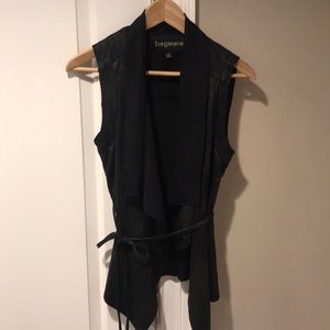 Faux leather vest